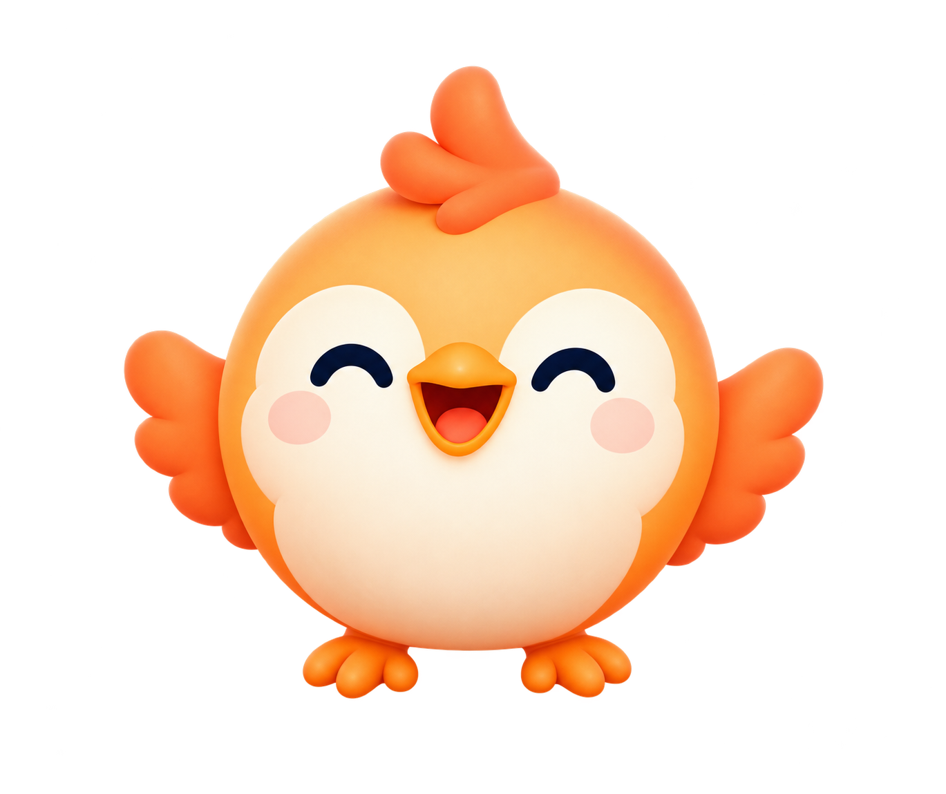 The cheerful WakeFirst chick mascot